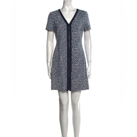 TORY BURCH NWOT Peninsula Tribal Geometric Dress in Blue - Picture 4 of 12